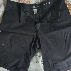 Croft & Barrow Black Cargo Shorts Knee-Length Performance